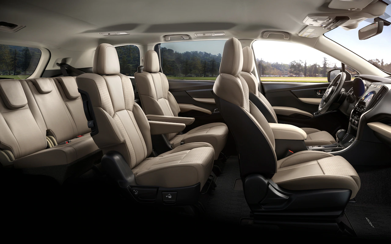 2022 Subaru Ascent Premium 7 Passenger with Warm Ivory Cloth interior.